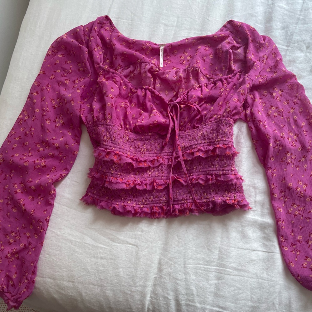 Free People Pink Shirt